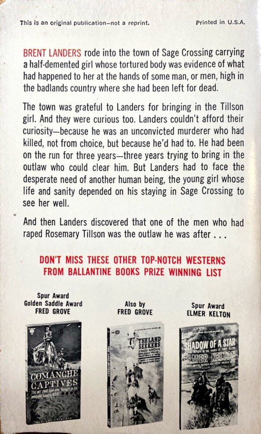 High Fury by Harry Whittington 1964 Ballantine U1020 Paperback