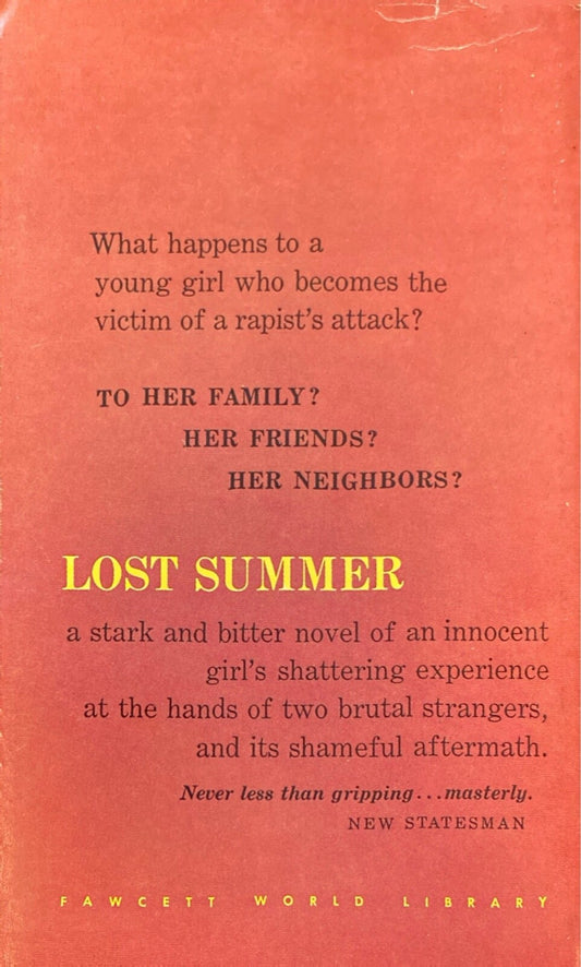 Lost Summer by Christopher Davis 1959 Crest Giant d319 Paperback
