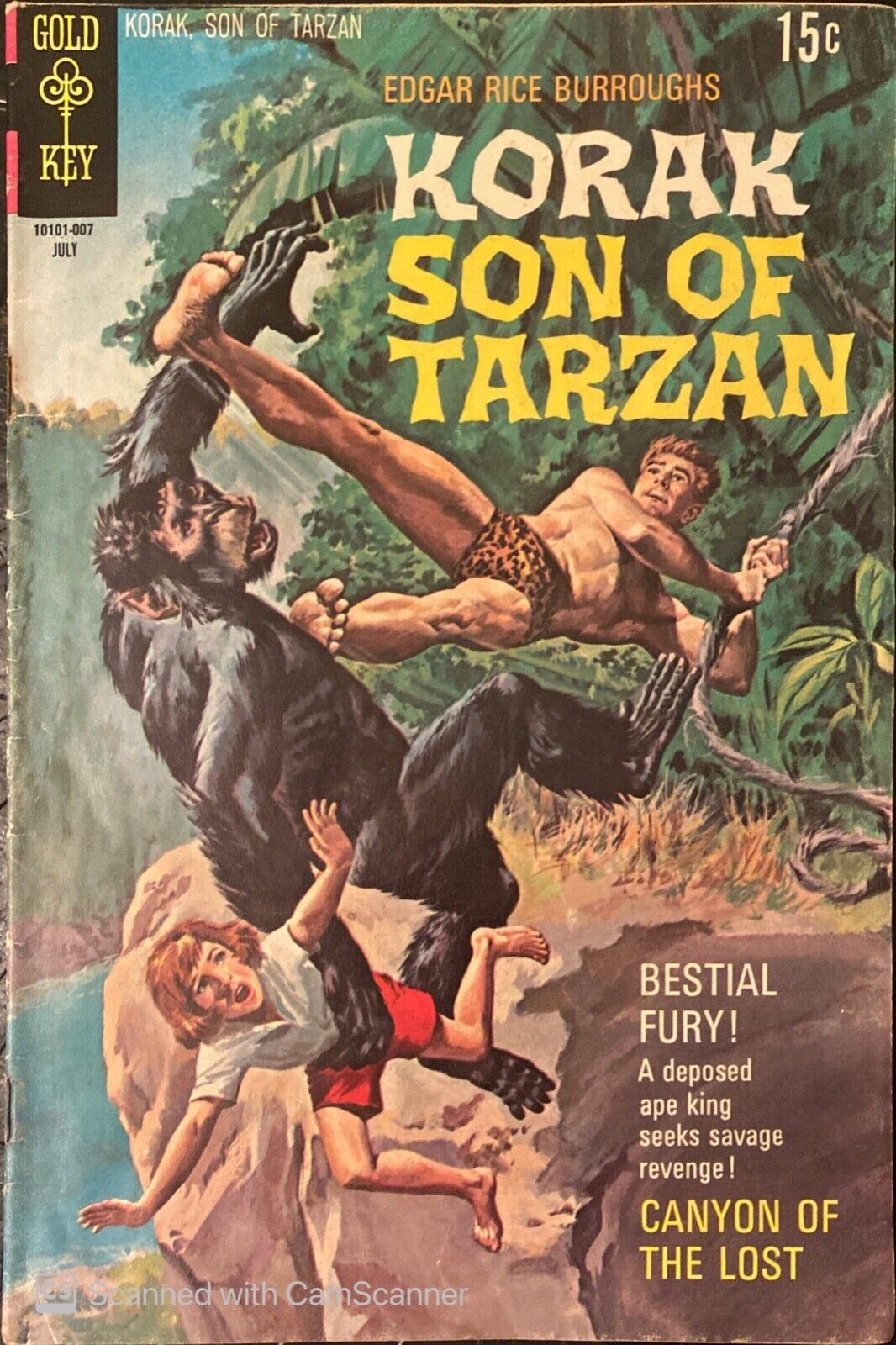 Gold Key Comics Korak Son of Tarzan #36 Bronze Age 1970