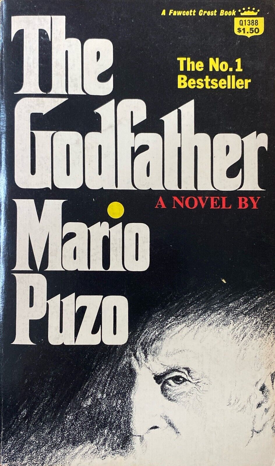 The Godfather by Mario Puzo 1970 Fawcett Crest Q1388 Paperback