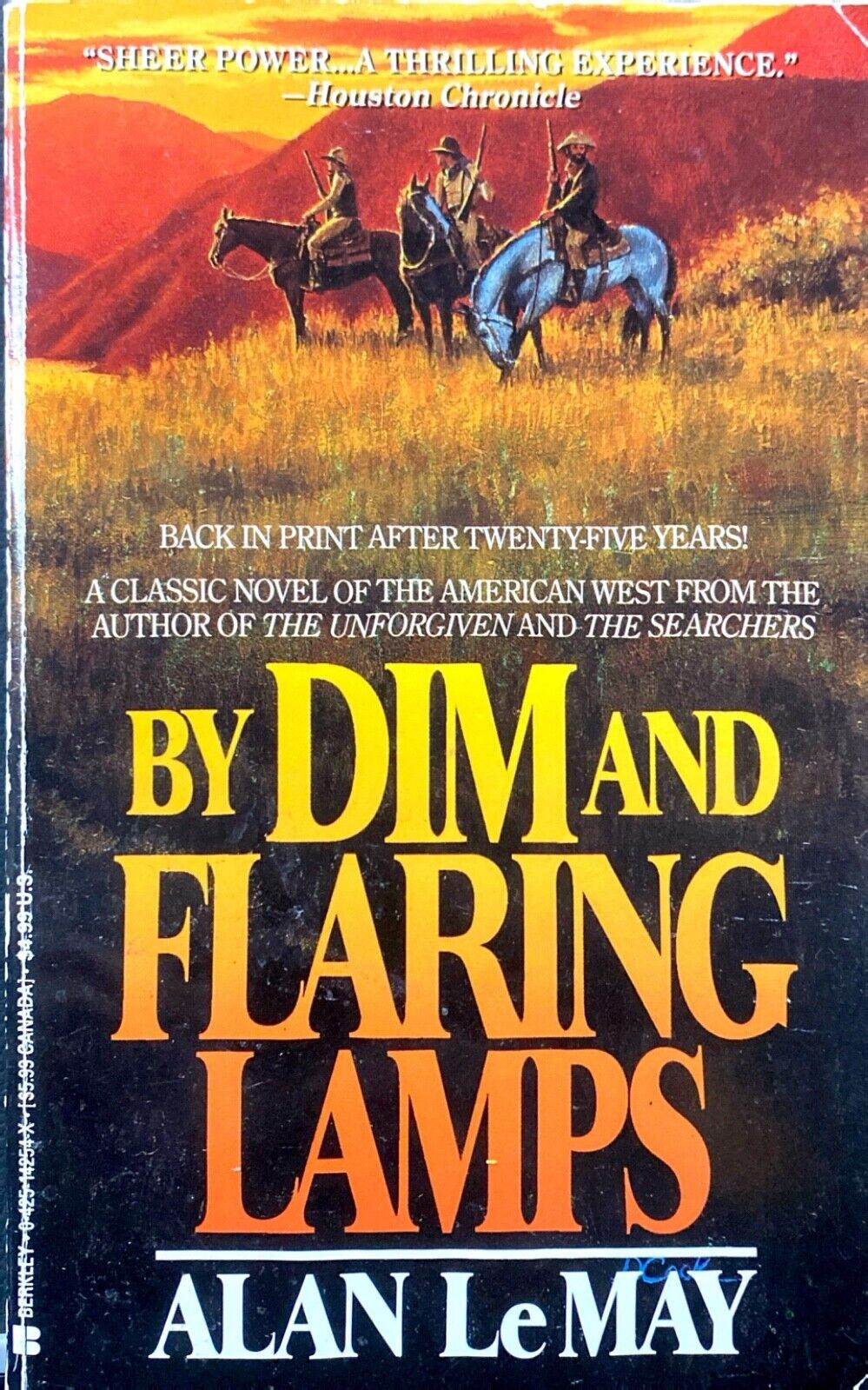 By Dim and Flaring Lamps by Alan LeMay 1994 Berkley Paperback