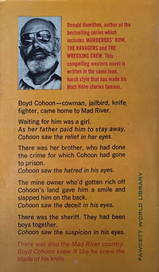Mad River by Donald Hamilton 1956 Fawcett Gold Medal k1500 Paperback