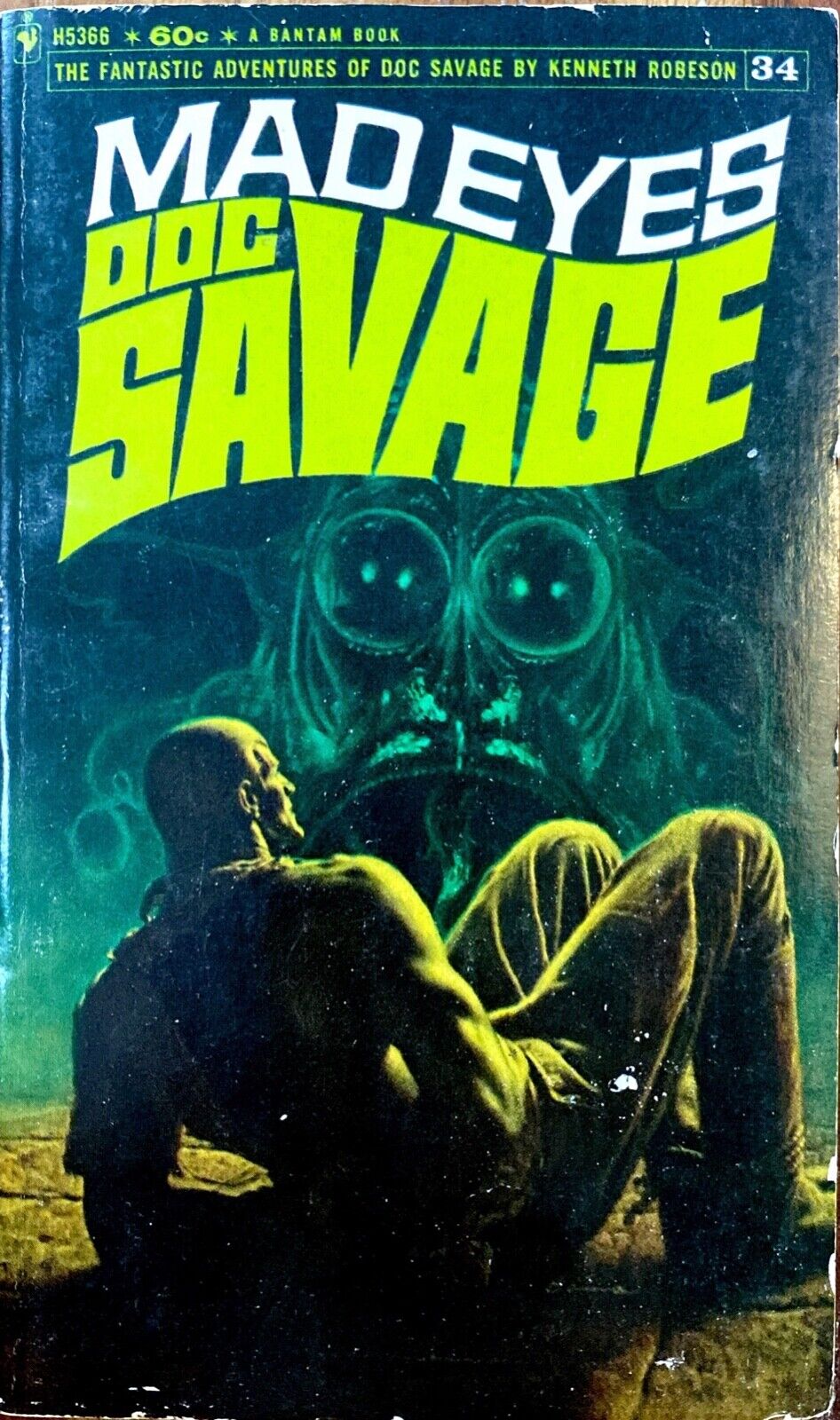 Doc Savage #34: Mad Eyes by Kenneth Robeson 1969 Bantam H5366 Paperback