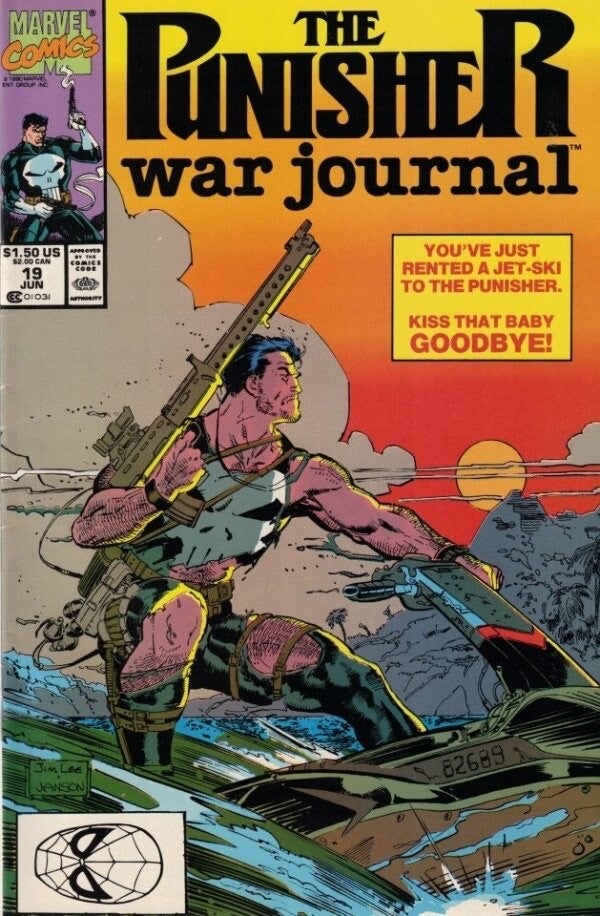 Marvel Comics Punisher War Journal #19 Copper Age 1990 Jim Lee