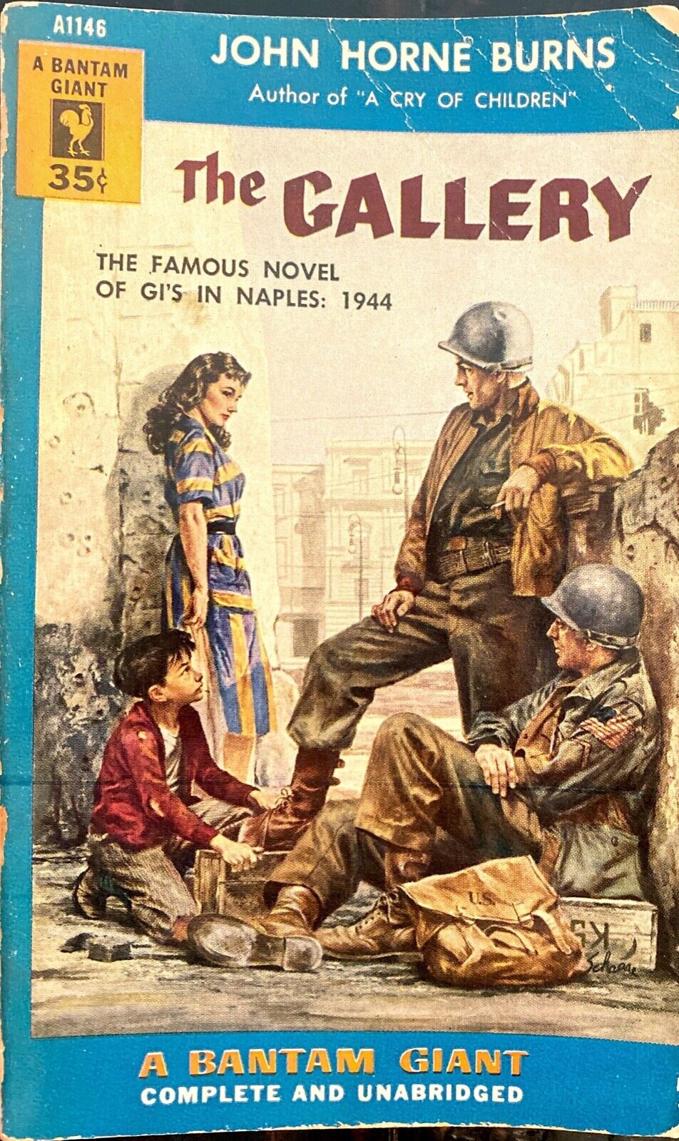 The Gallery by John Horne Burns 1953 Bantam A1146 Paperback