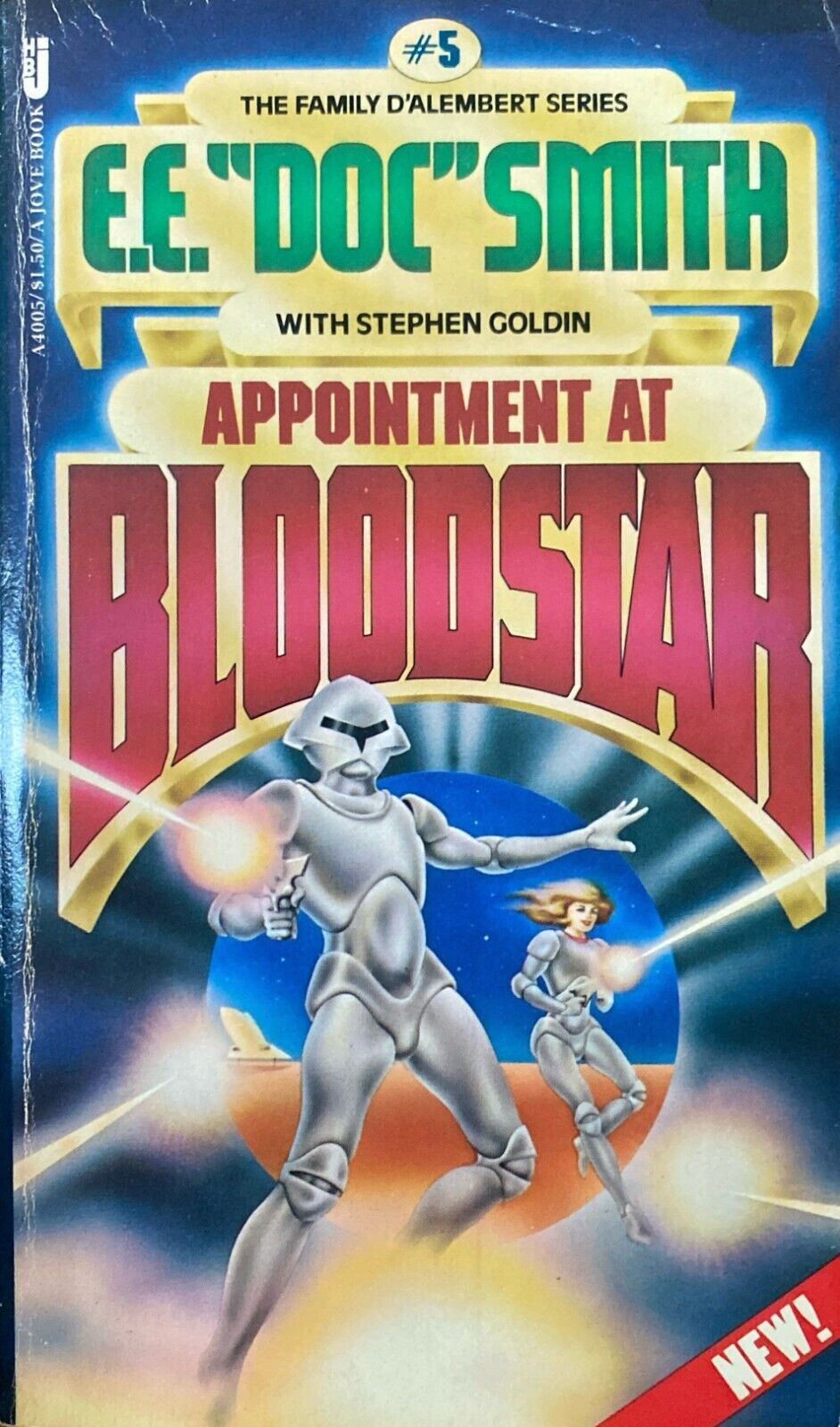 Appointment at Bloodstar by E.E. Doc Smith 1978 Jove Paperback Family D'Alembert