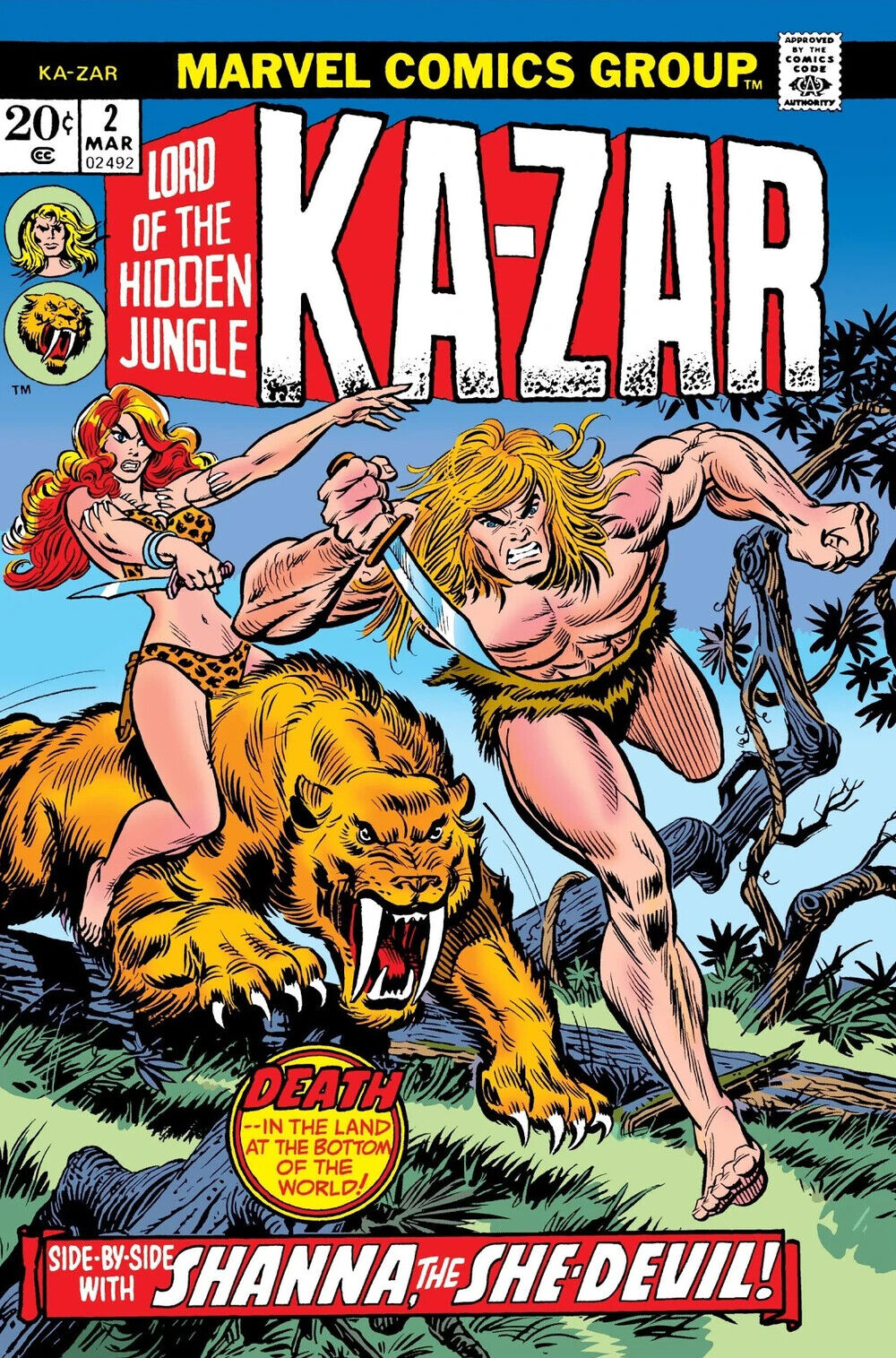 Marvel Comics Ka-zar #2 Bronze Age 1974