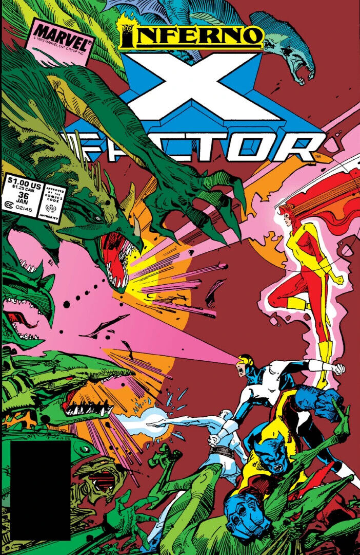 Marvel Comics X-Factor #36 Copper Age 1988 Inferno