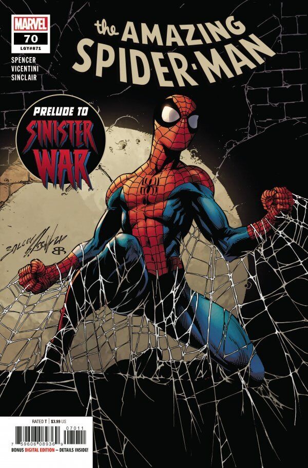 Marvel Comics Amazing Spider-man #70 Legacy #871 Modern Age 2021 Sinister War