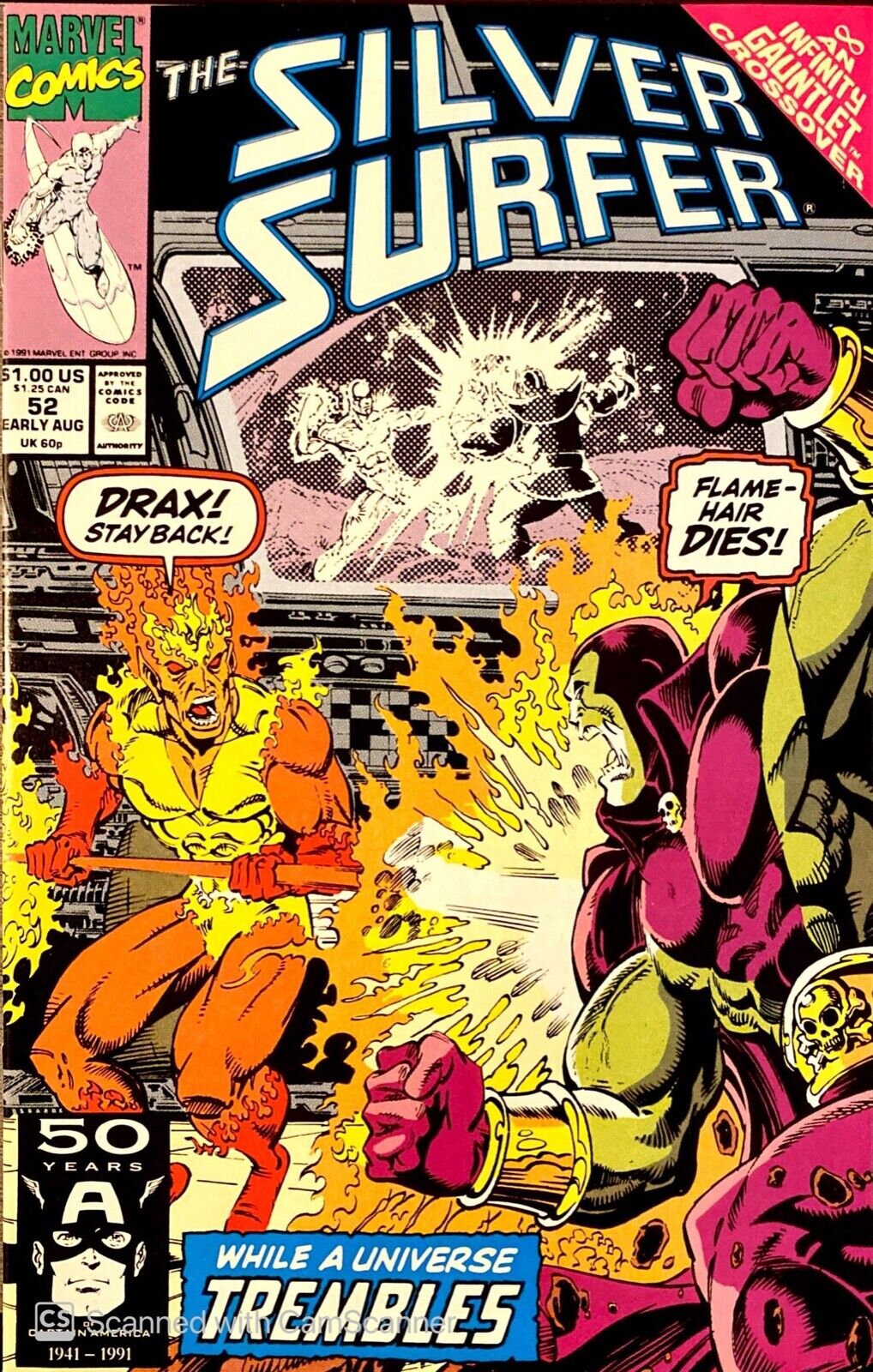 Marvel Comics Silver Surfer #52 Copper Age 1991