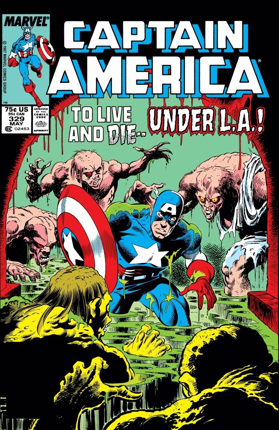 Marvel Comics Captain America #329 Copper Age 1987