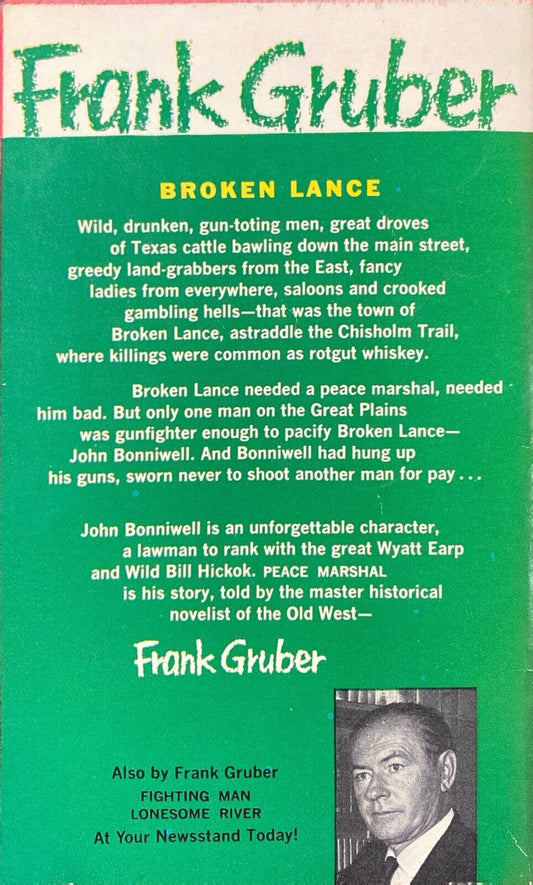 Peace Marshal by Frank Gruber 1958 Bantam I741 Paperback