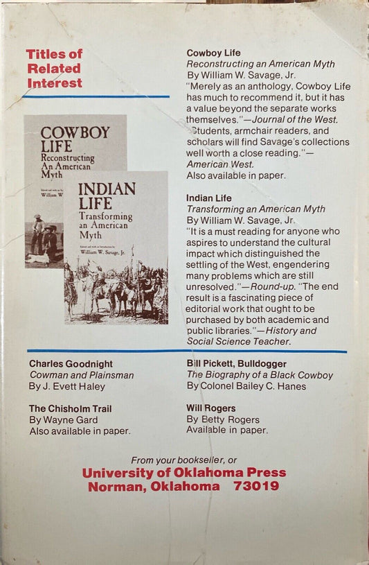 The Cowboy Hero by William W. Savage, Jr. 1979 University Oklahoma Hardcover