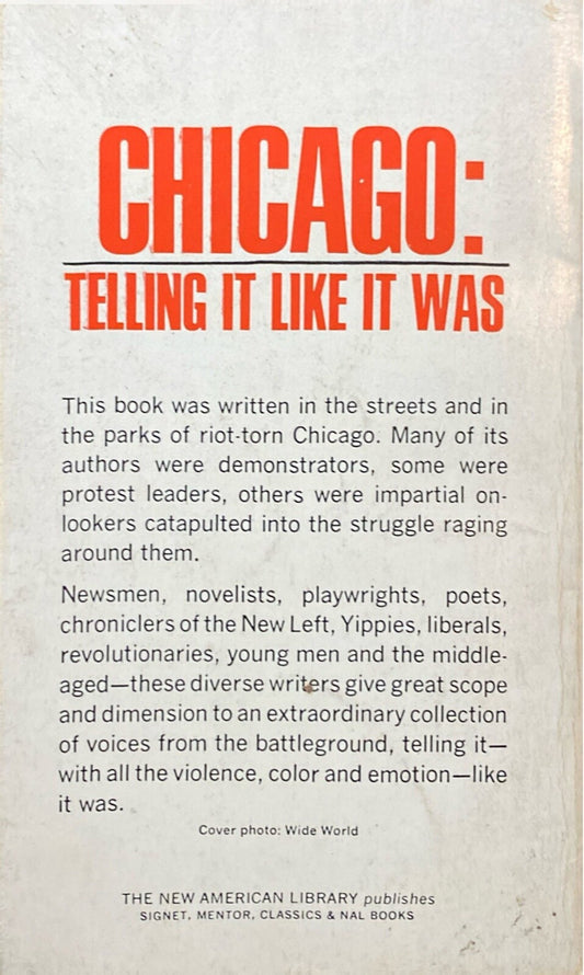 Telling It LIke It Was: The Chicago Riots edited by Walter Schneir Paperback