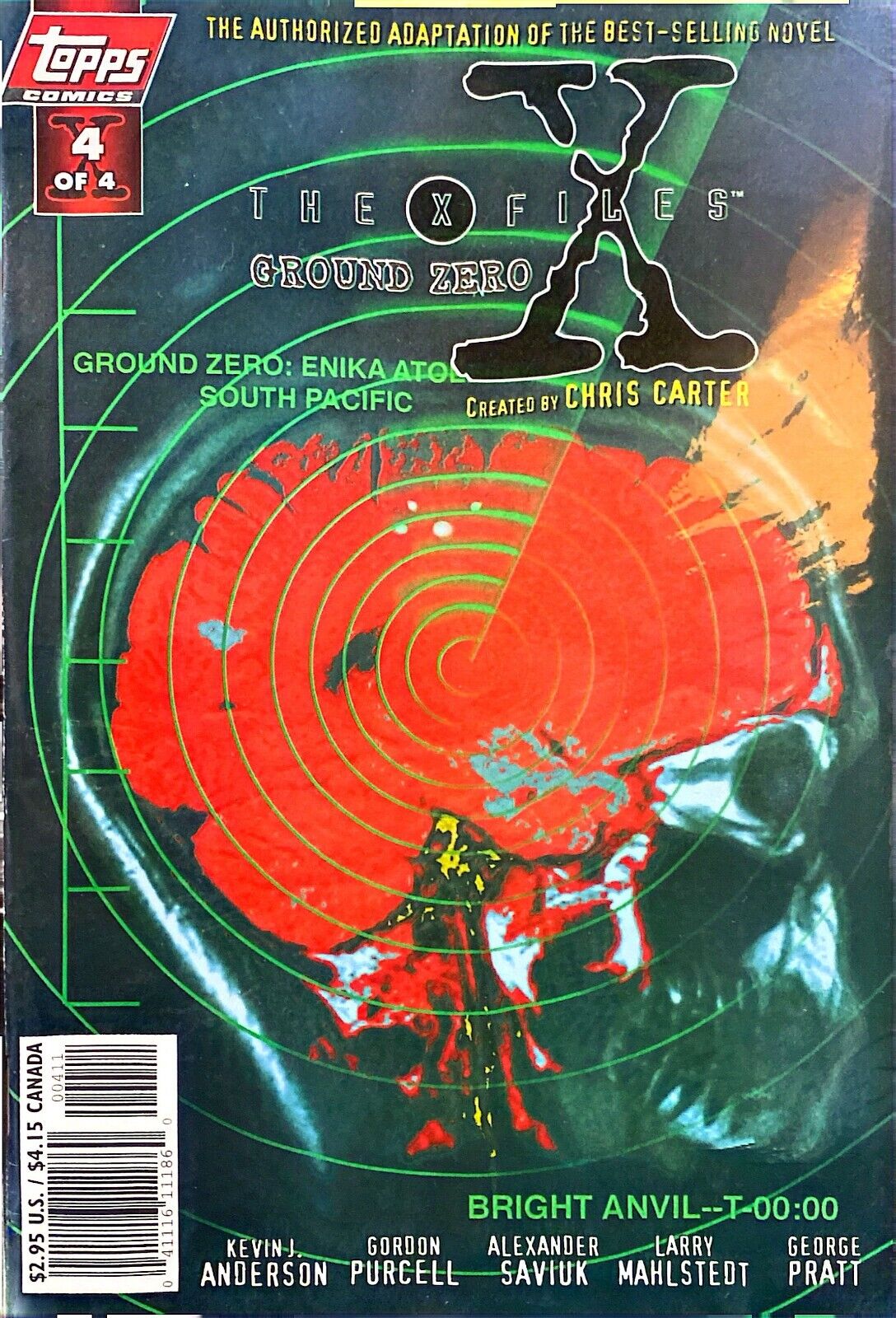 Topps Comics The X-Files: Ground Zero #1-4 Modern Age 1997