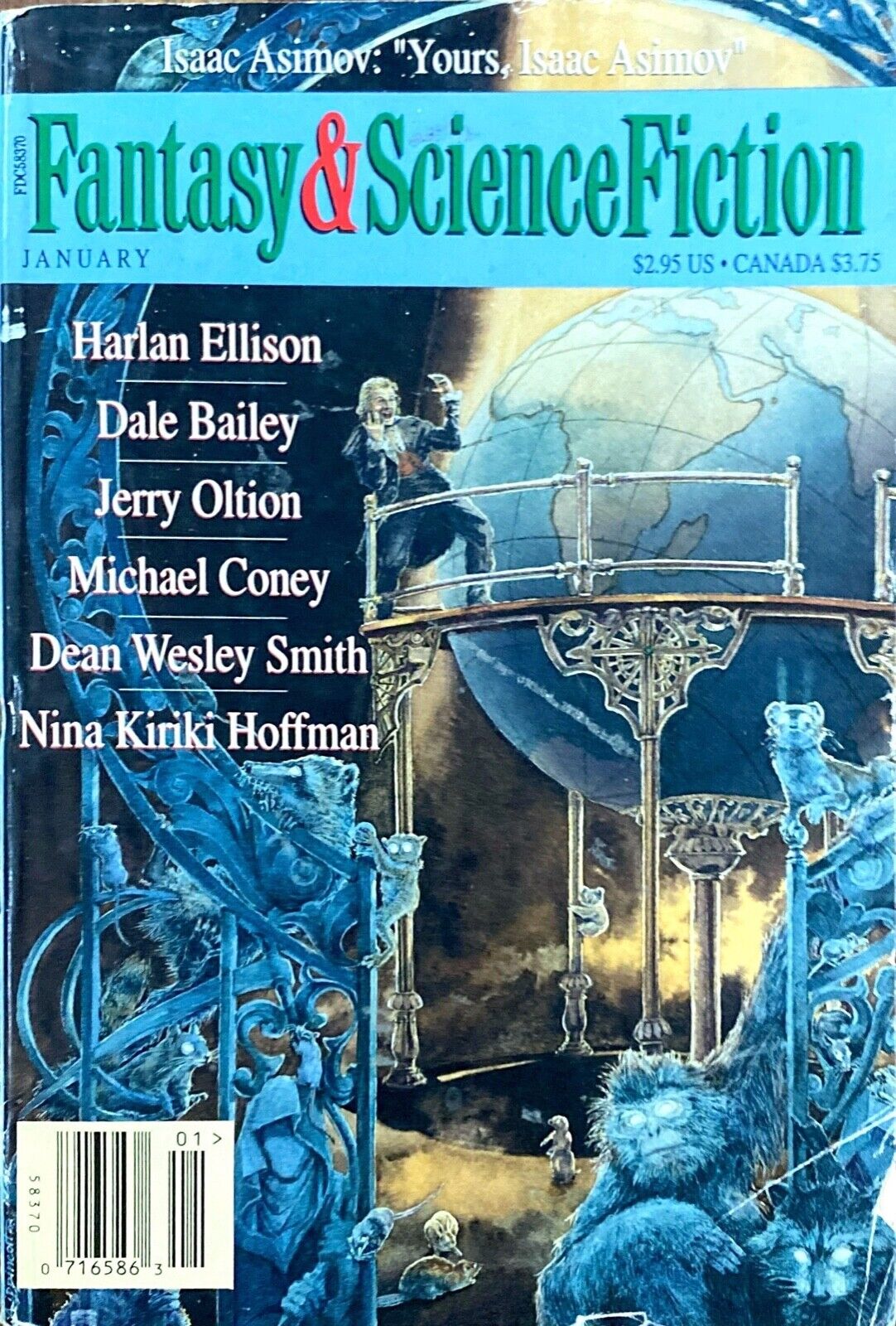 Fantasy & Science Fiction Vol. 90 No. 1 January 1996 Asimov Ellison Hoffman