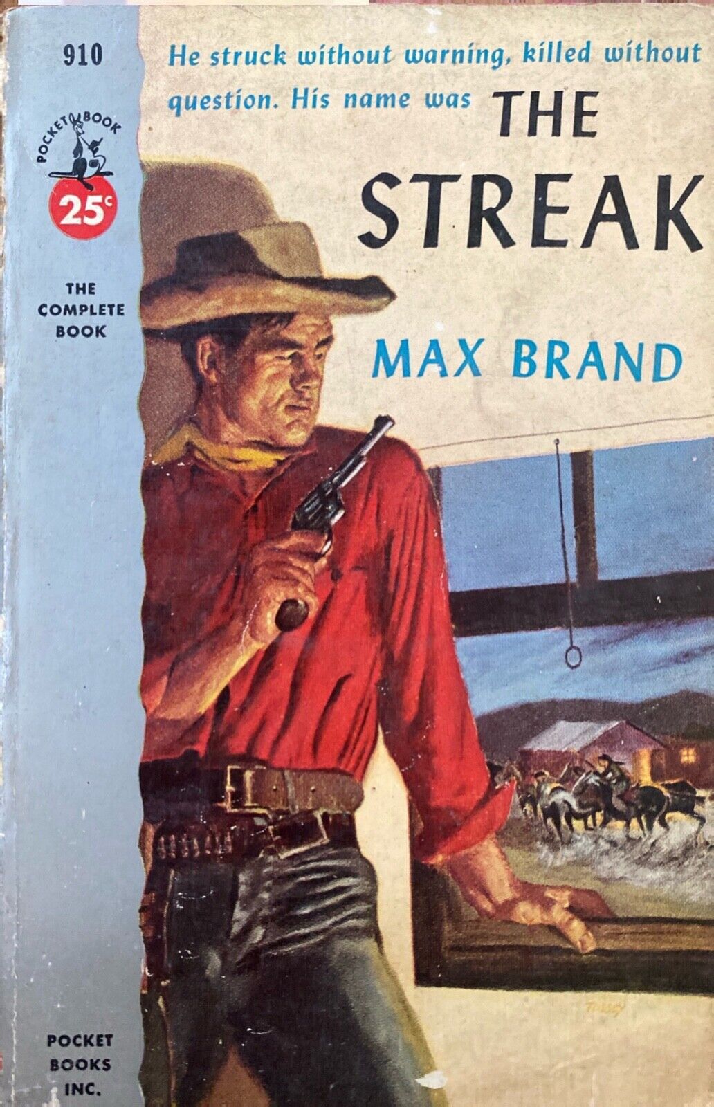 The Streak by Max Brand 1955 Pocket 910 Paperback