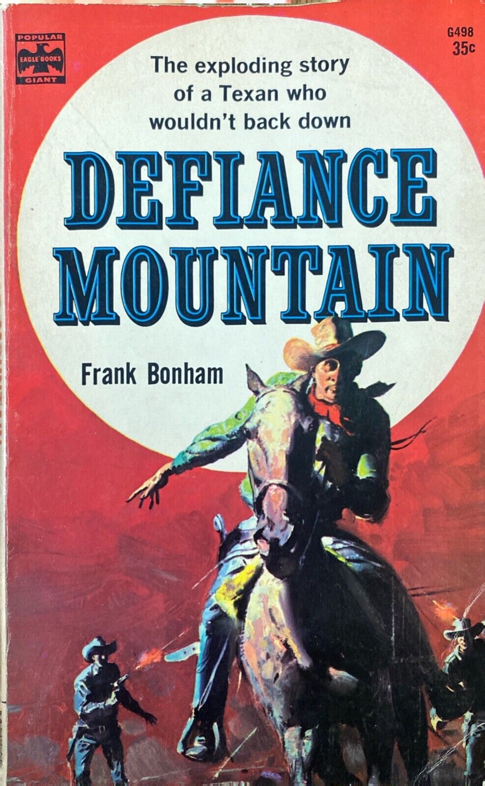 Defiance Mountain by Frank Bonham 1960 Popular Library Eagle G498 Paperback