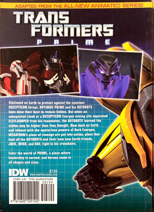 Transformers Prime: Darkness Falls by Marsha Griffin 2011 IDW Paperback
