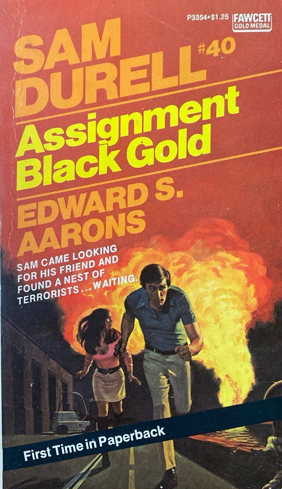 Assignment Black Gold by Edward S. Aarons 1980 Fawcett Gold Medal Paperback