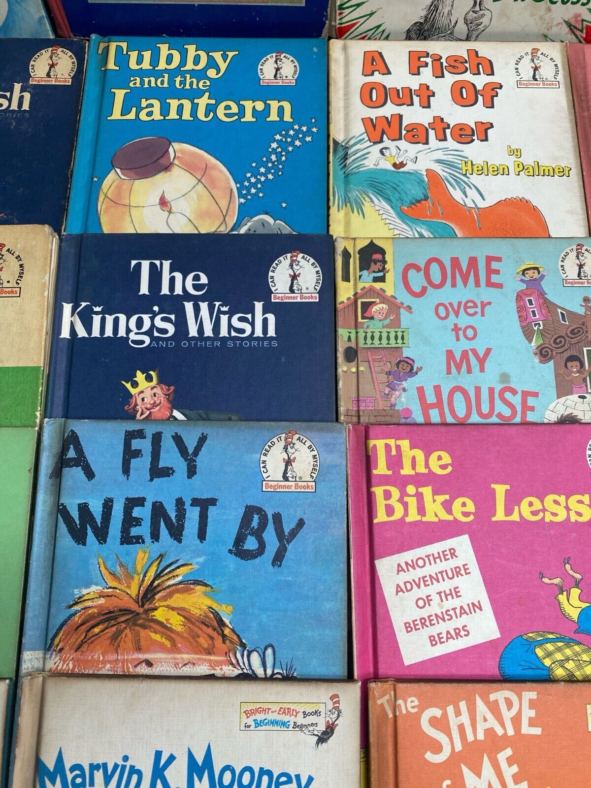 Large Lot of 29 Vintage Dr. Seuss Children's Books BCE Hardcover Reader Copies