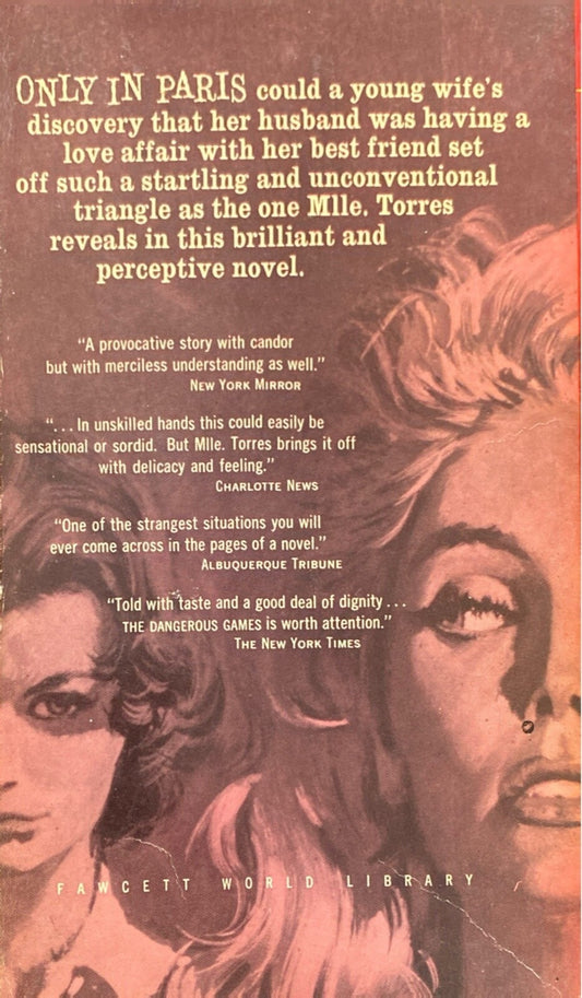 The Dangerous Games by Tereska Torres 1961 Crest s442 Paperback