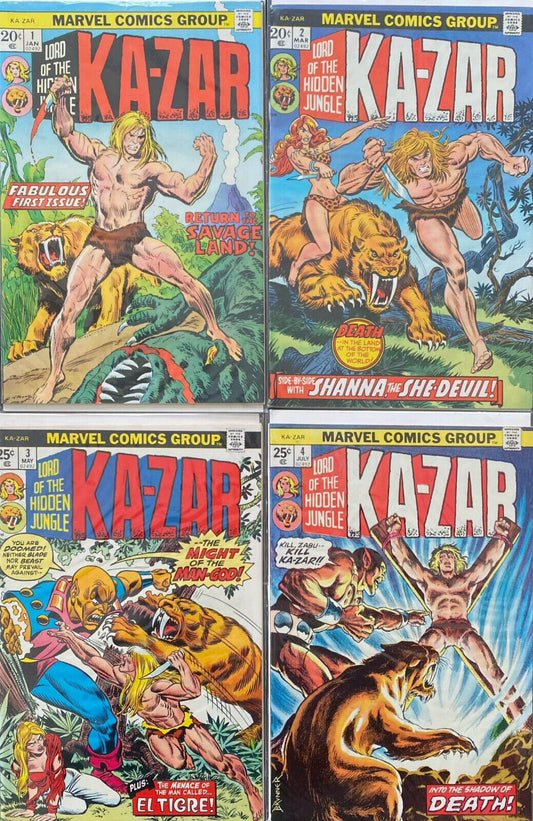 Marvel Comics Ka-zar: Lord of the Hidden Jungle #1-20 Bronze Age 1974 Complete