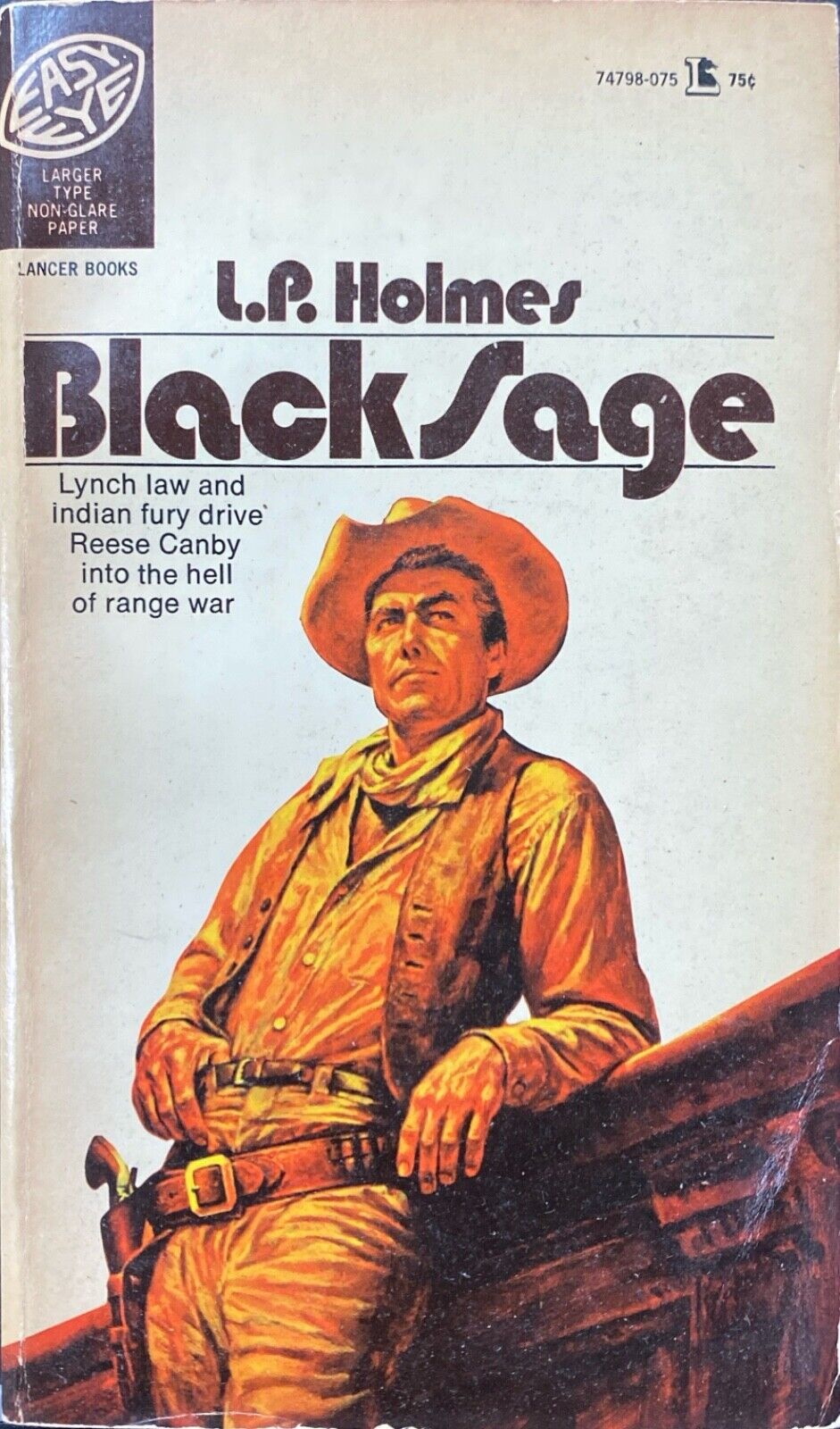 Black Sage by L.P Holmes c.1970 Lancer Paperback