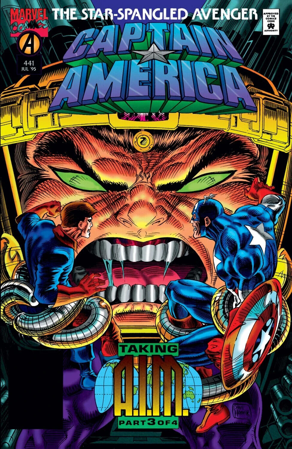 Marvel Comics Captain America #441 1995 Modern Age Taking A.I.M.