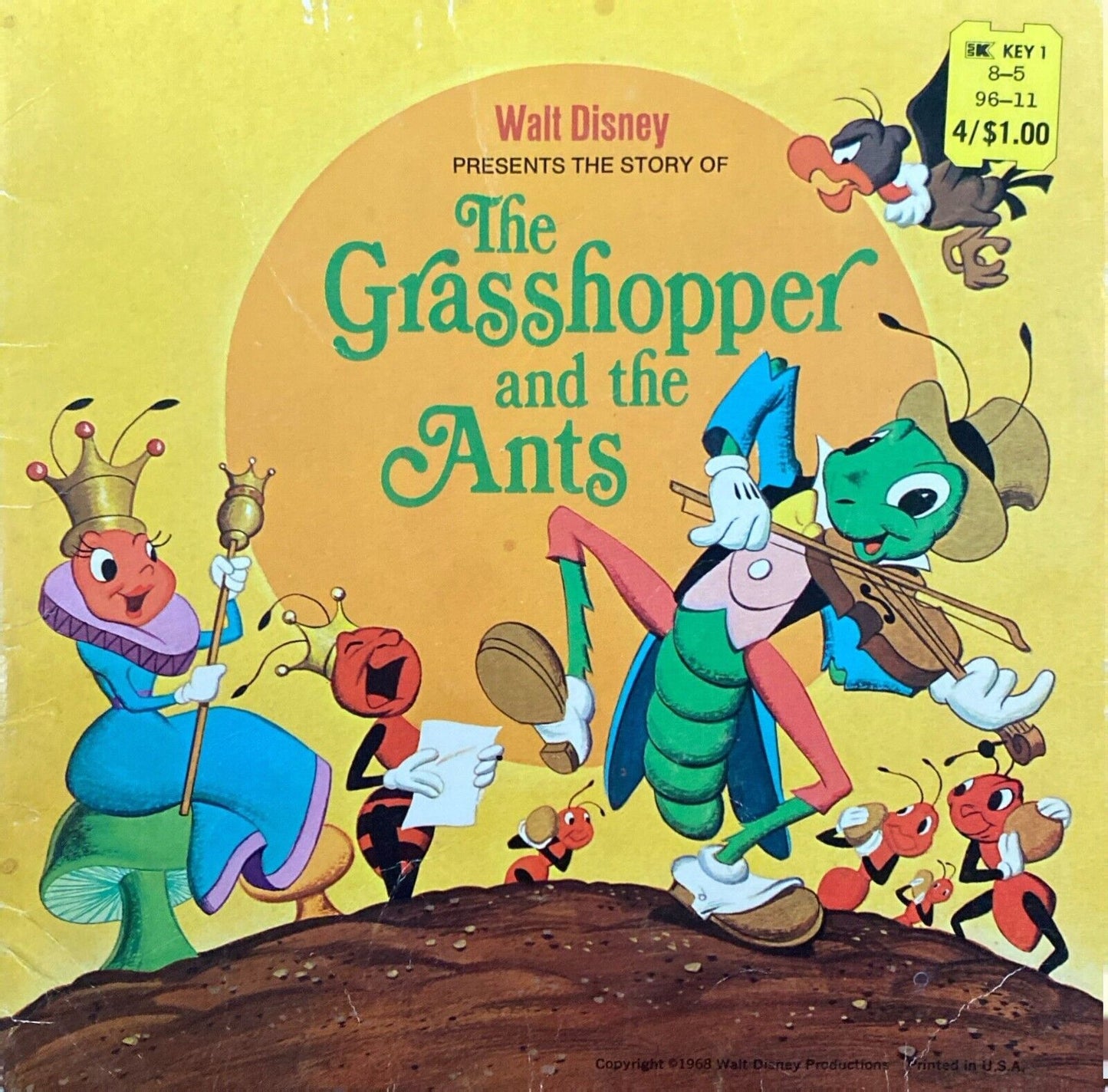 Walt Disney Presents The Grasshopper and the Ants 1968 Golden Paperback