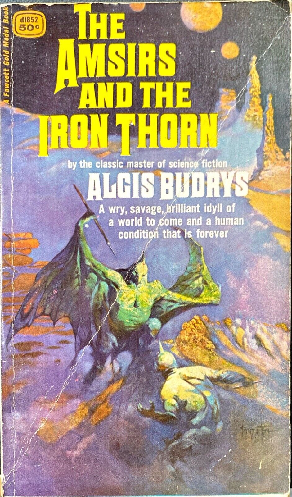 The Amsirs and the Iron Thorn by Algis Budrys 1967 Fawcett d1852 Paperback