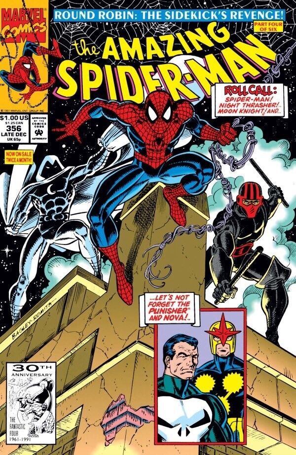 Marvel Comics Amazing Spider-man #356 Copper Age 1991 Round Robin