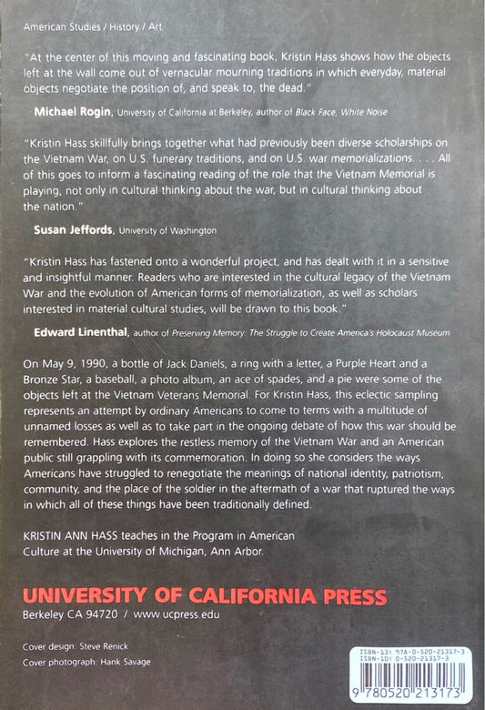 Carried to the Wall: American Memory and the Vietnam Veterans Memorial by Hass