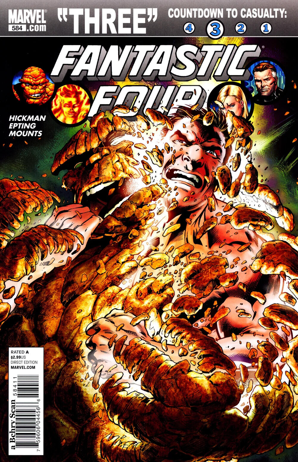 Marvel Comics Fantastic Four #584 Modern Age 2010 Three: Countdown to Casualty 3