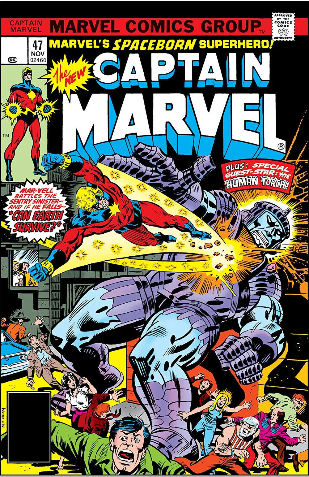 Marvel Comics Captain Marvel #47 1976 Bronze Age