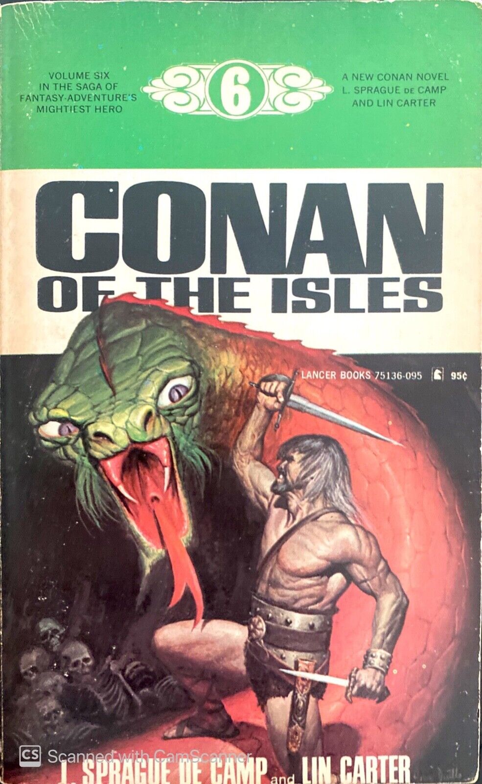 Conan of the Isles by L. Sprague de Camp Lin Carter 1968 Lancer 75136 Paperback