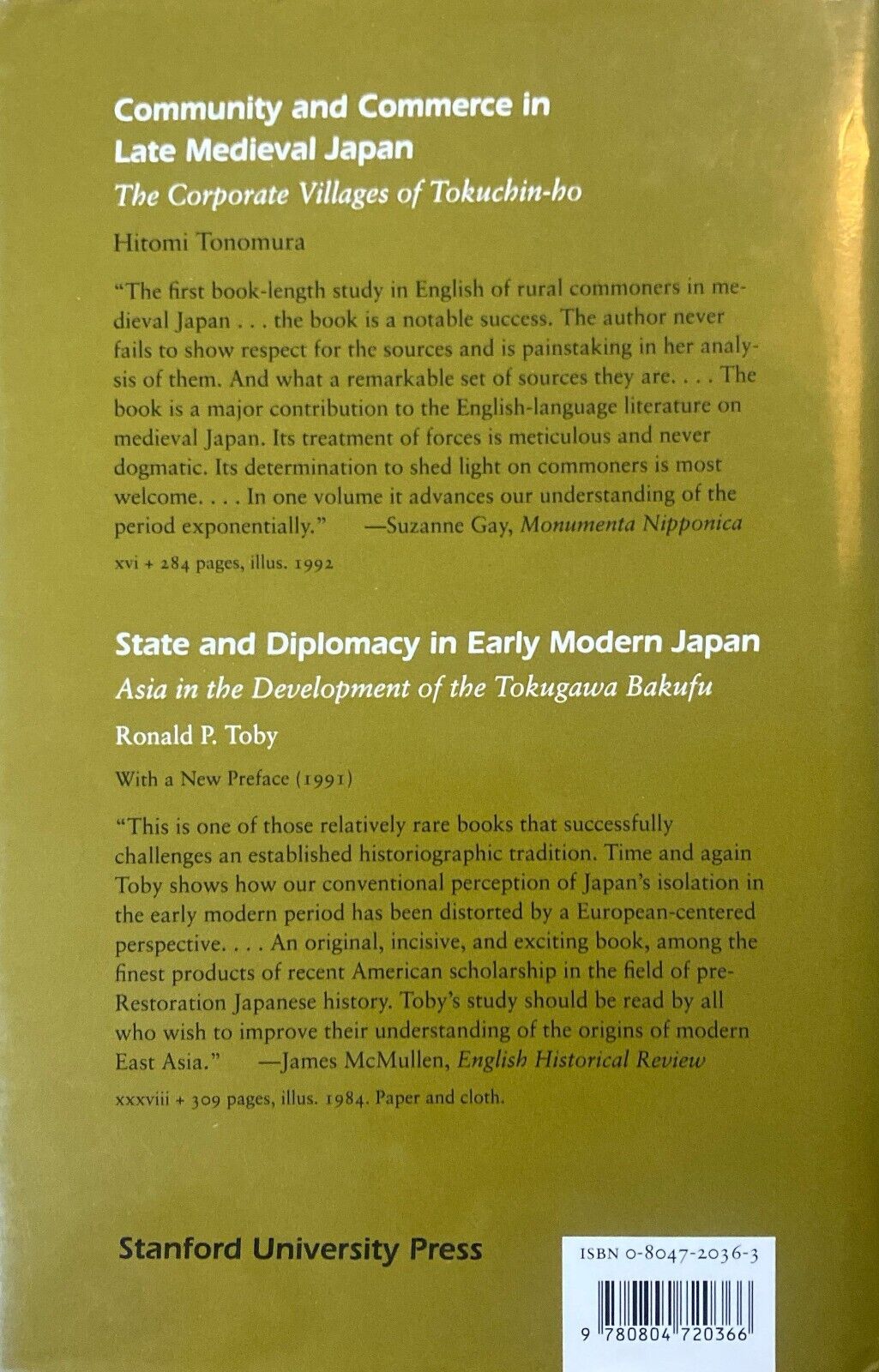 Central Authority & Local Autonomy in the Formation of Early Modern Japan Brown