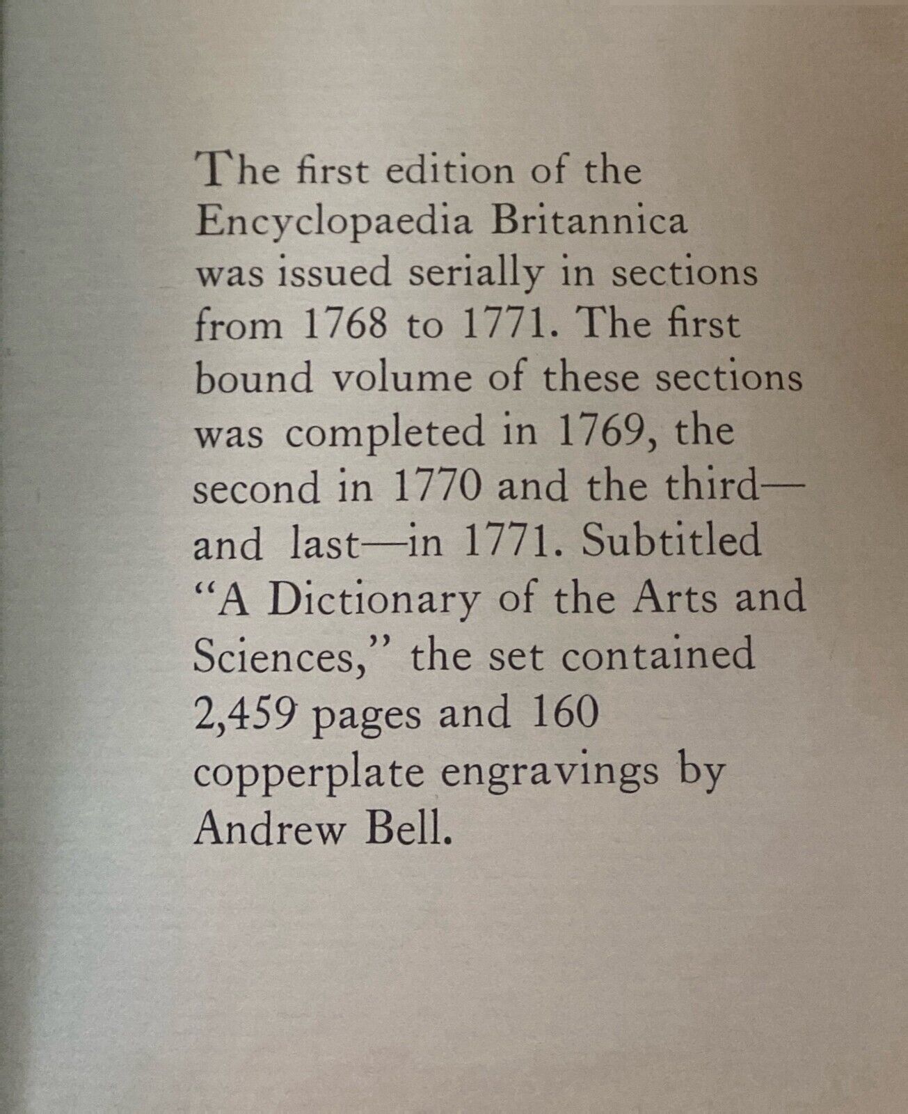 Encyclopaedia Britannica 1771 Facsimile Edition 3 Volume Set Leather Hardcover