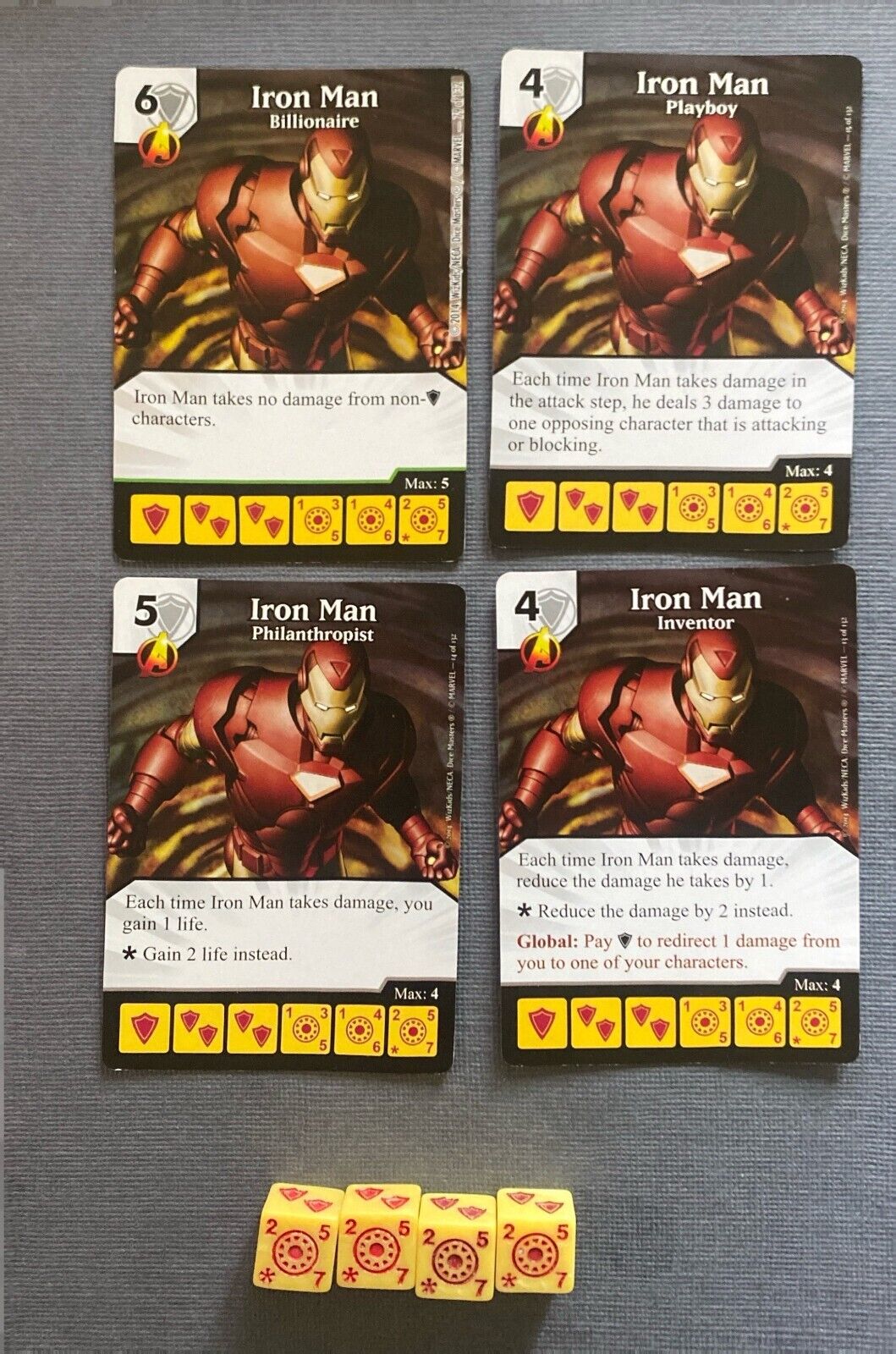 Wizkids Marvel Dice Masters Avengers vs. X-men Iron Man Set +4 dice