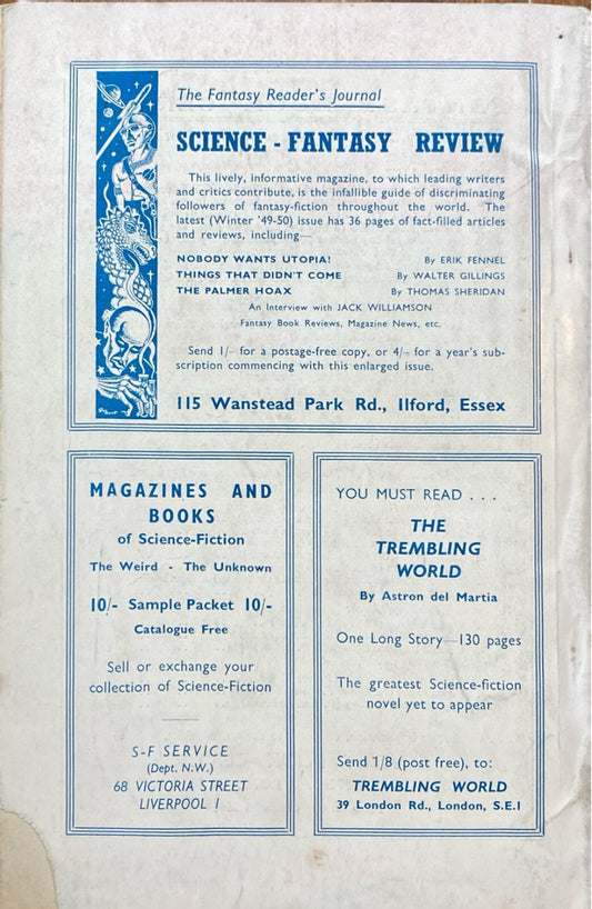 New Worlds Magazine Volume 2 No. 6 1950 British Import Science Fiction