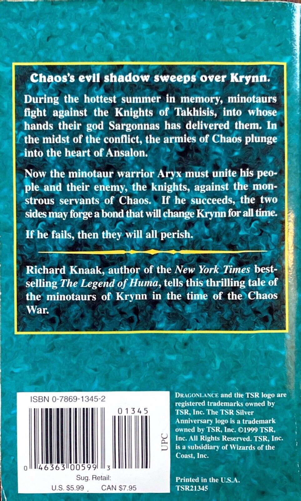 Reavers of the Blood Sea by Richard Knaak 1999 TSR Paperback D&D Dragonlance