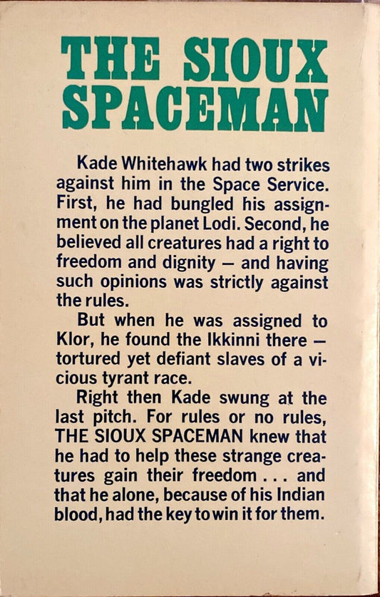 The Sioux Spaceman by Andre Norton 1960 Ace F-408 Paperback