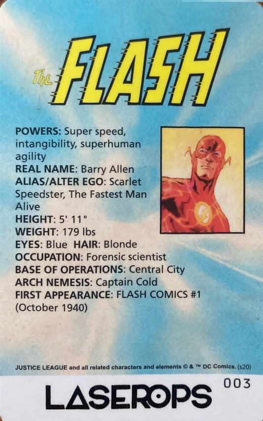 DC Superhero Arcade Coin Pusher The Flash Card Series 3 #003 Laserops