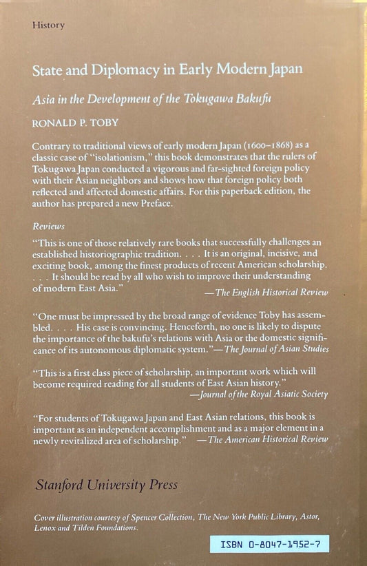 State and Diplomacy in Early Modern Japan by Ronald P. Toby Stanford Press