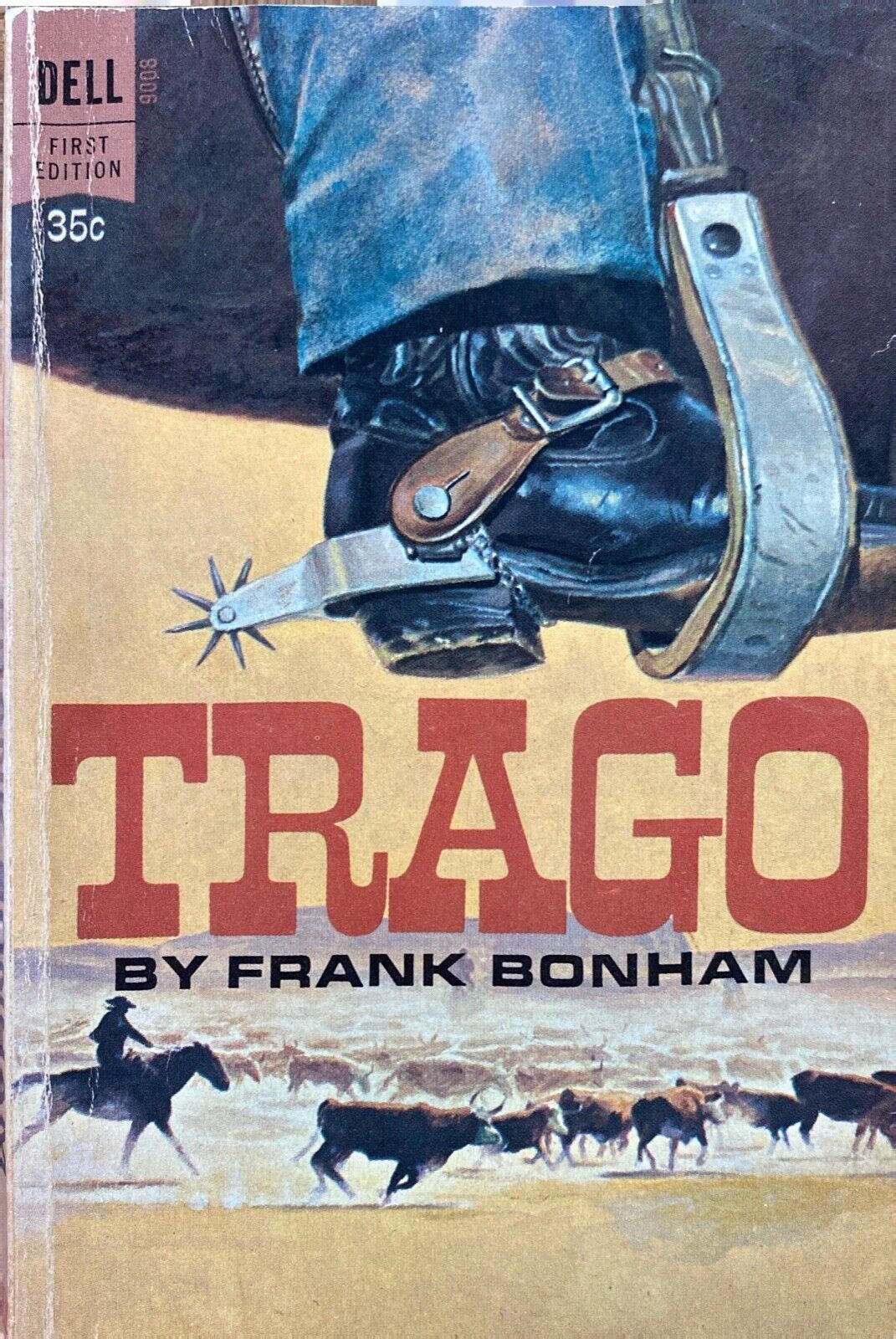 Trago by Frank Bonham 1962 Dell First Edition 9008 Paperback