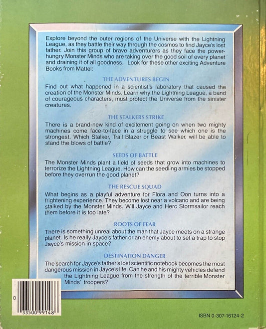 Wheeled Warriors: Roots of Fear 1985 Golden Book Hardcover