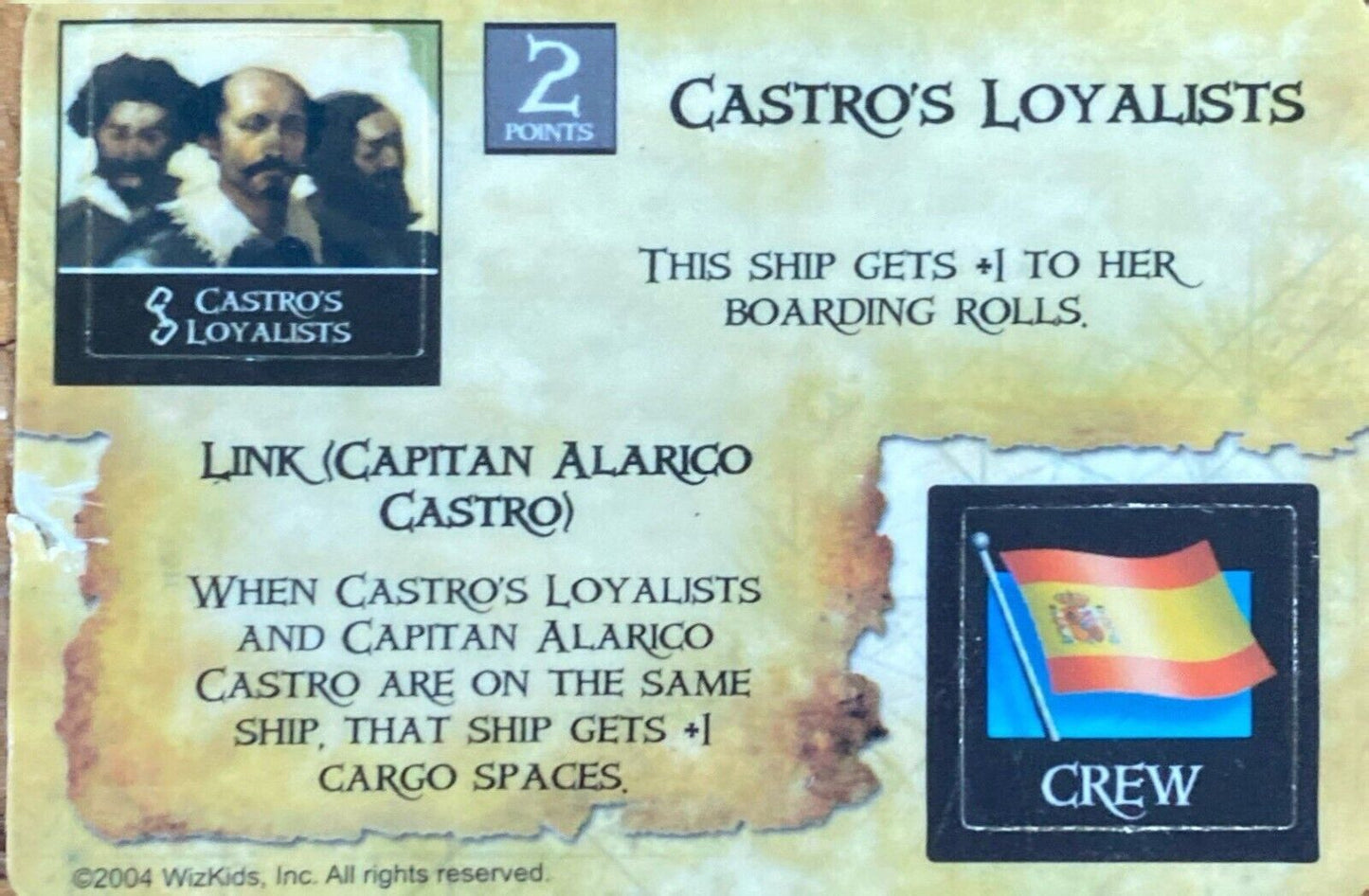 WizKids Pirates CSG Spanish Main SC-007 Castro's Loyalists/Shipwright (Spanish)
