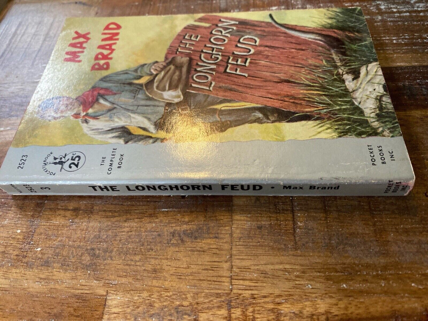 The Longhorn Feud by Max Brand 1957 Pocket 2523 Paperback
