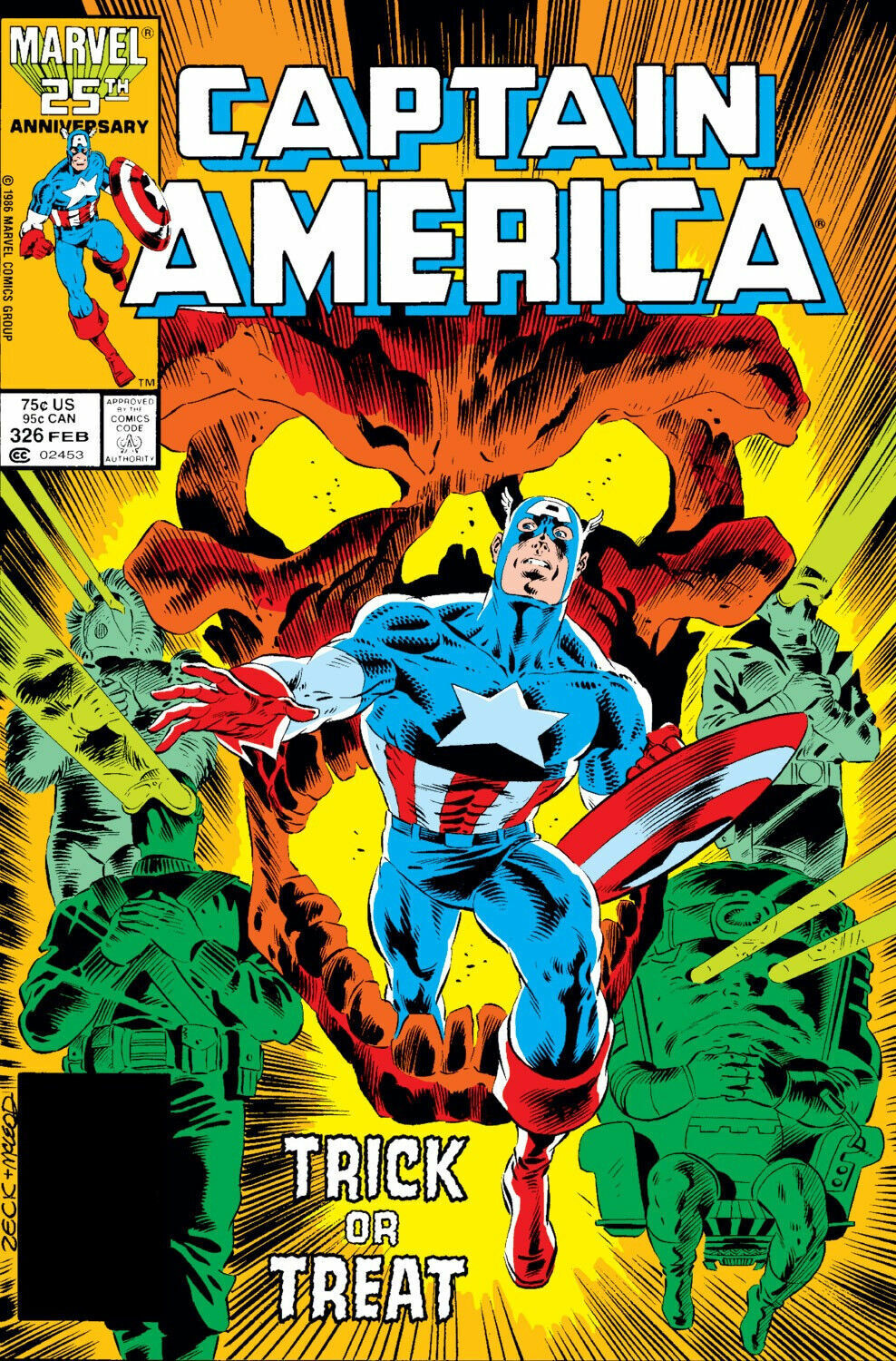 Marvel Comics Captain America Trick or Treat #326 Copper Age 1987