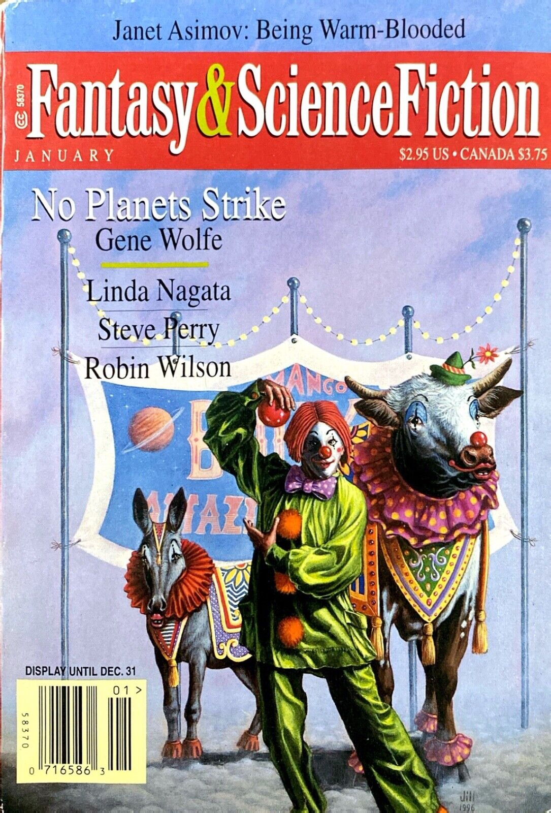 Fantasy & Science Fiction Vol. 92 No. 1 January 1997 Asimov Perry Wolfe